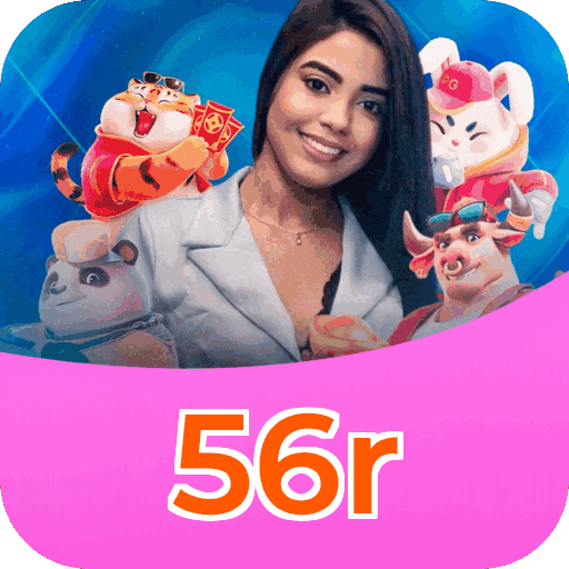 Interface do aplicativo 56r mostrando jogos disponíveis no iOS e Android